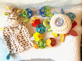 Div. Baby Greiflinge & Schmusetuch 4er Set