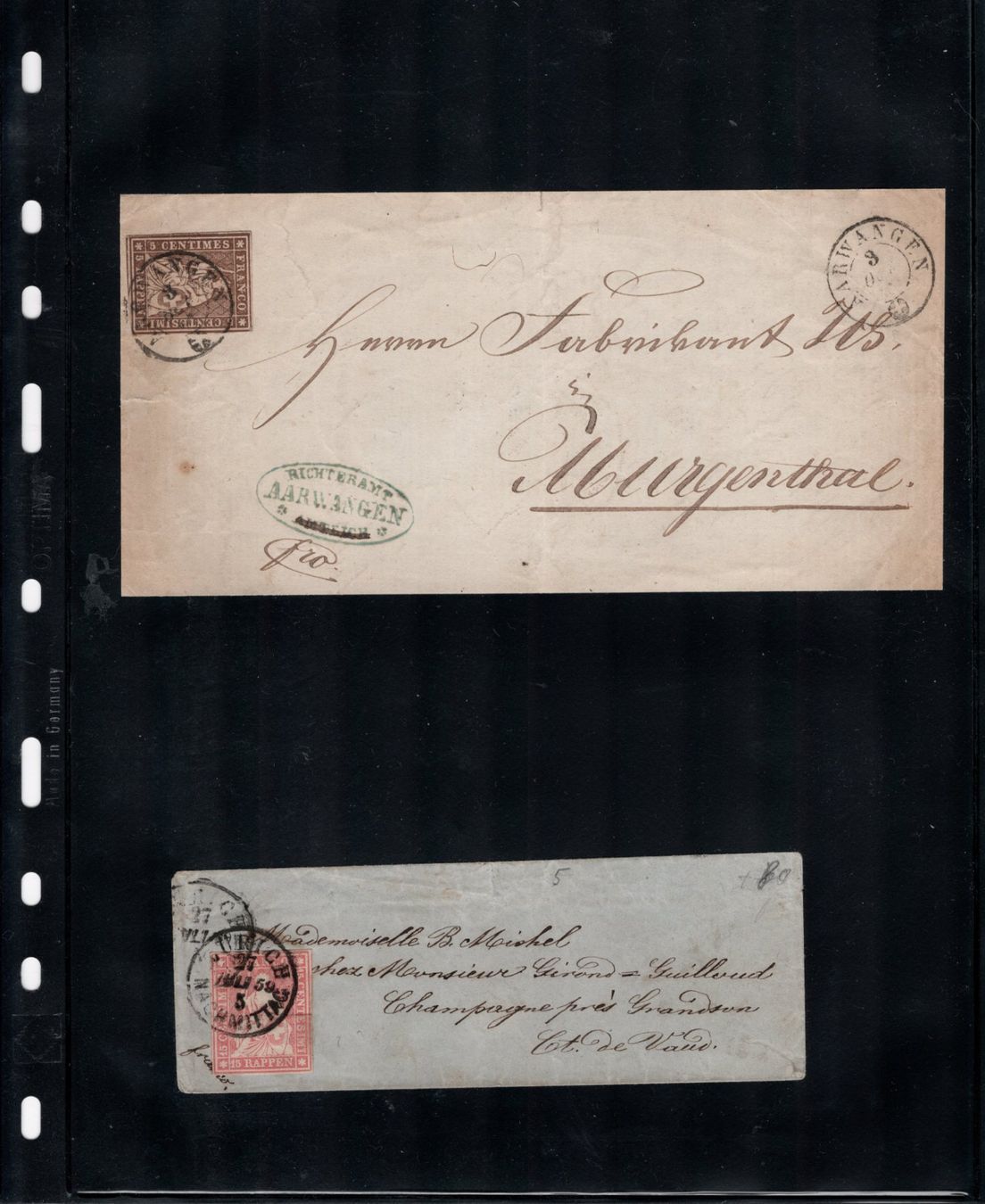 Alle Briefmarken: Partie Strubel-Belege – Gebraucht aus Uesslingen von WHALESTAMPS