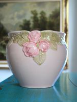 Keramik Cache-Pot / ÜBERTOPF mit Rosendekor  17cm hoch