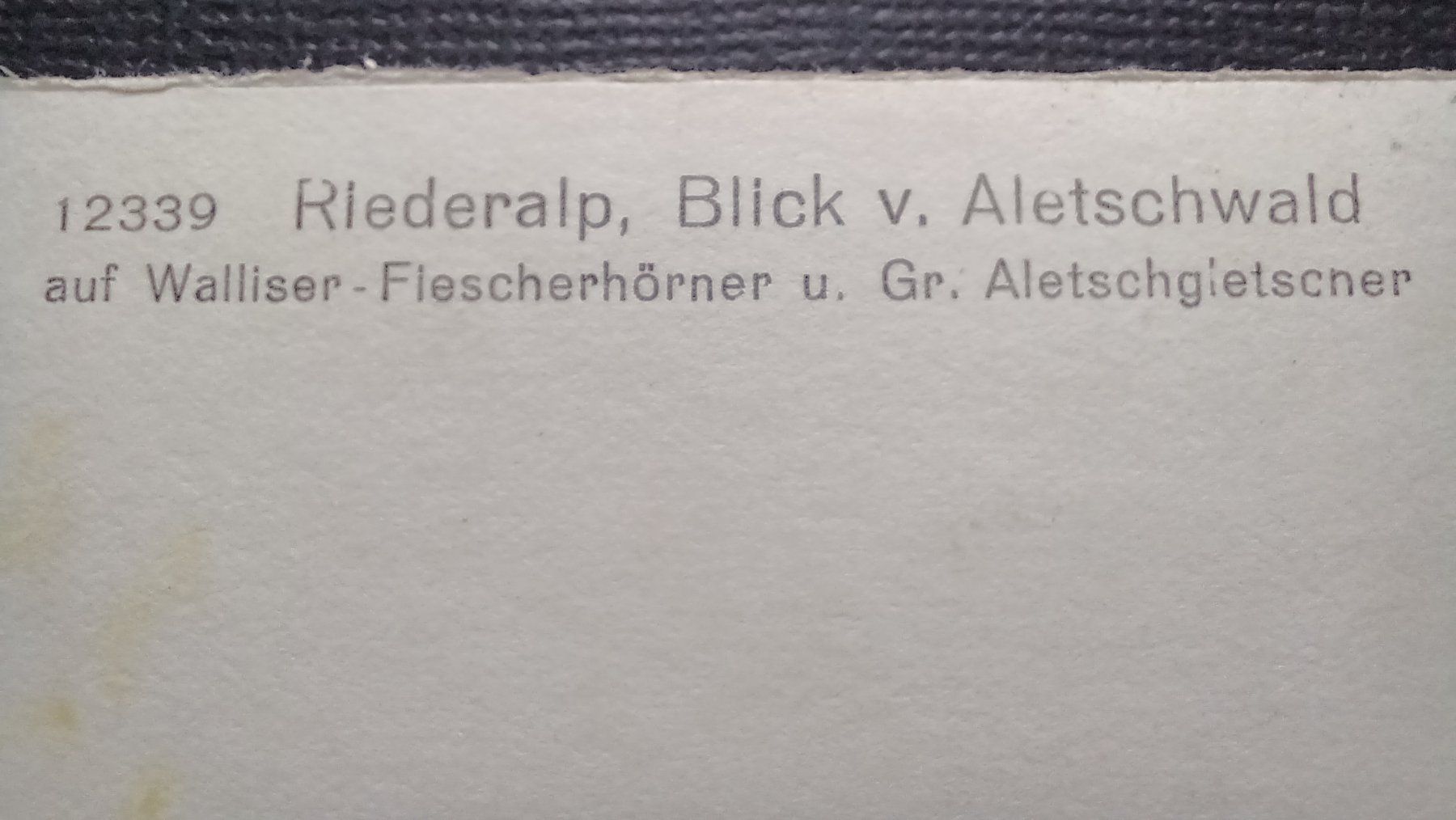 Cartoline postali: VS, Aletschgletscher, – Usato da Aarau Rohr venduto da mgvw 1