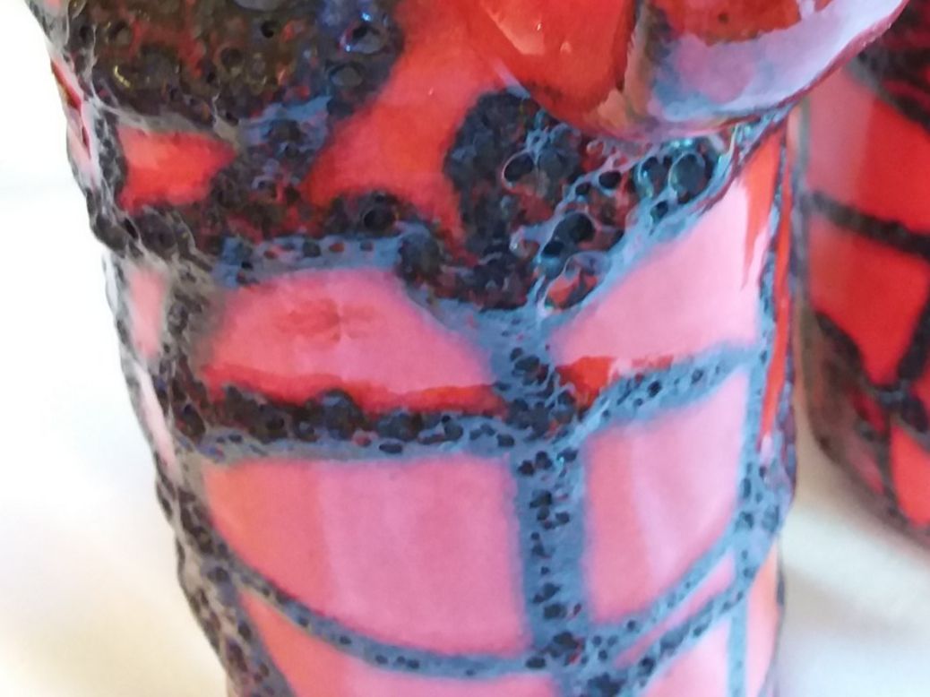 Vasen & Gefässe: 2 Fat Lava Scheurich Germany Vasen Rot/Schwarz – Gebraucht aus Zürich von helsan 6