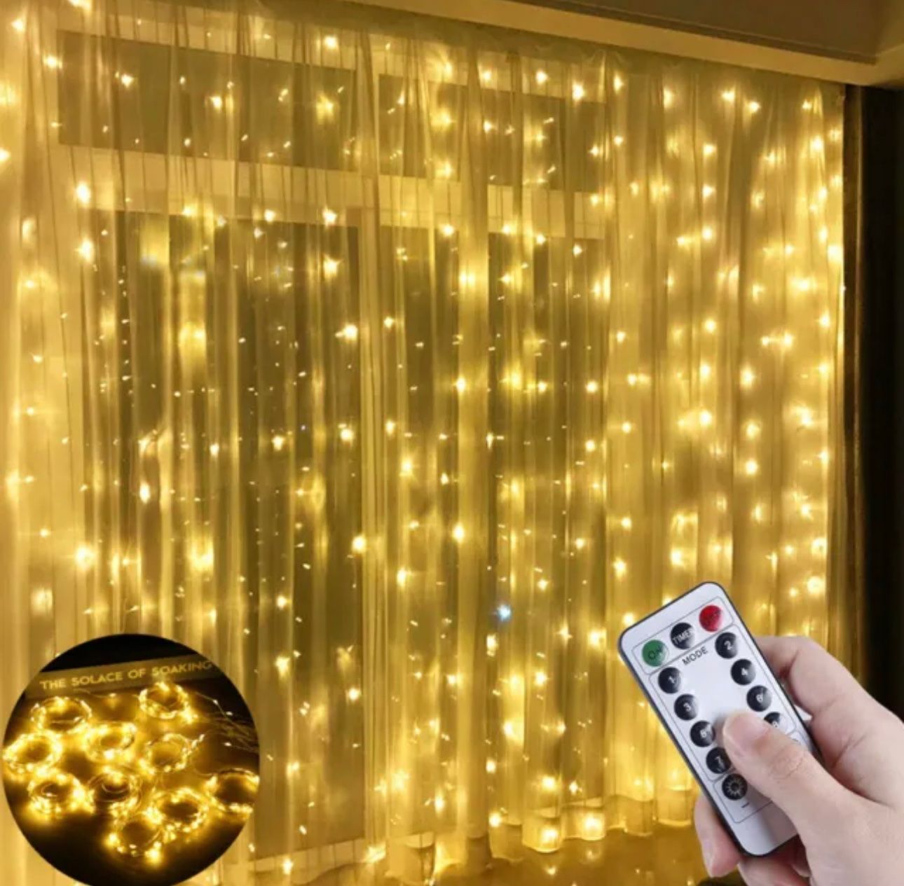 Lichterketten & Leisten: + LED Lichtervorhang3x2mLichternetz.Fenster warmweiss – Neu und originalverpackt aus Amriswil von JaJa-Express 2