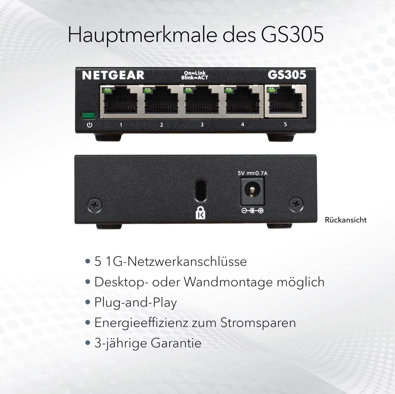 Netgear Hub & Switch: Netgear GS305 Network Switch – Usato da Bülach venduto da Second-Chance 6