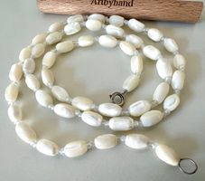 Vintage Perlmutt Kette  - 65 cm – schimmernd & elegant