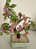 China kleine Jade Pflanze Bonsai Halbedelstein Glas