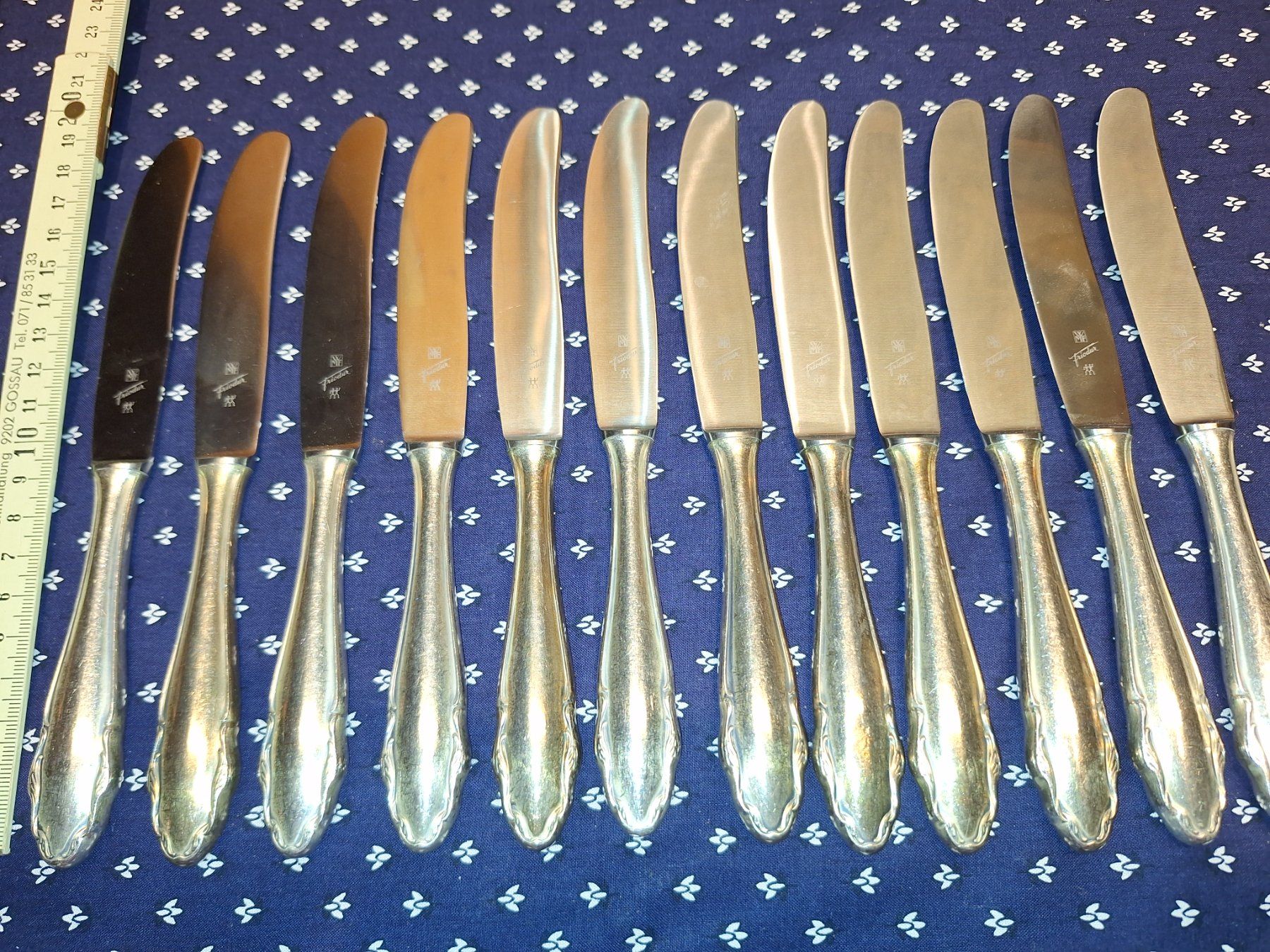 WMF Messer: 12 Dessertmesser versilbert WMF Modell Friodur – Gebraucht aus Gossau SG von heier7