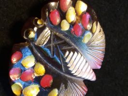 Antike Schildpatt Insekten Brosche ca 1920