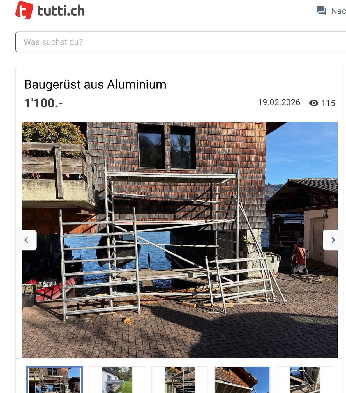 Ponteggi: Baugerüst Aluminiumgerüst – Usato da Hergiswil NW venduto da Mark997
