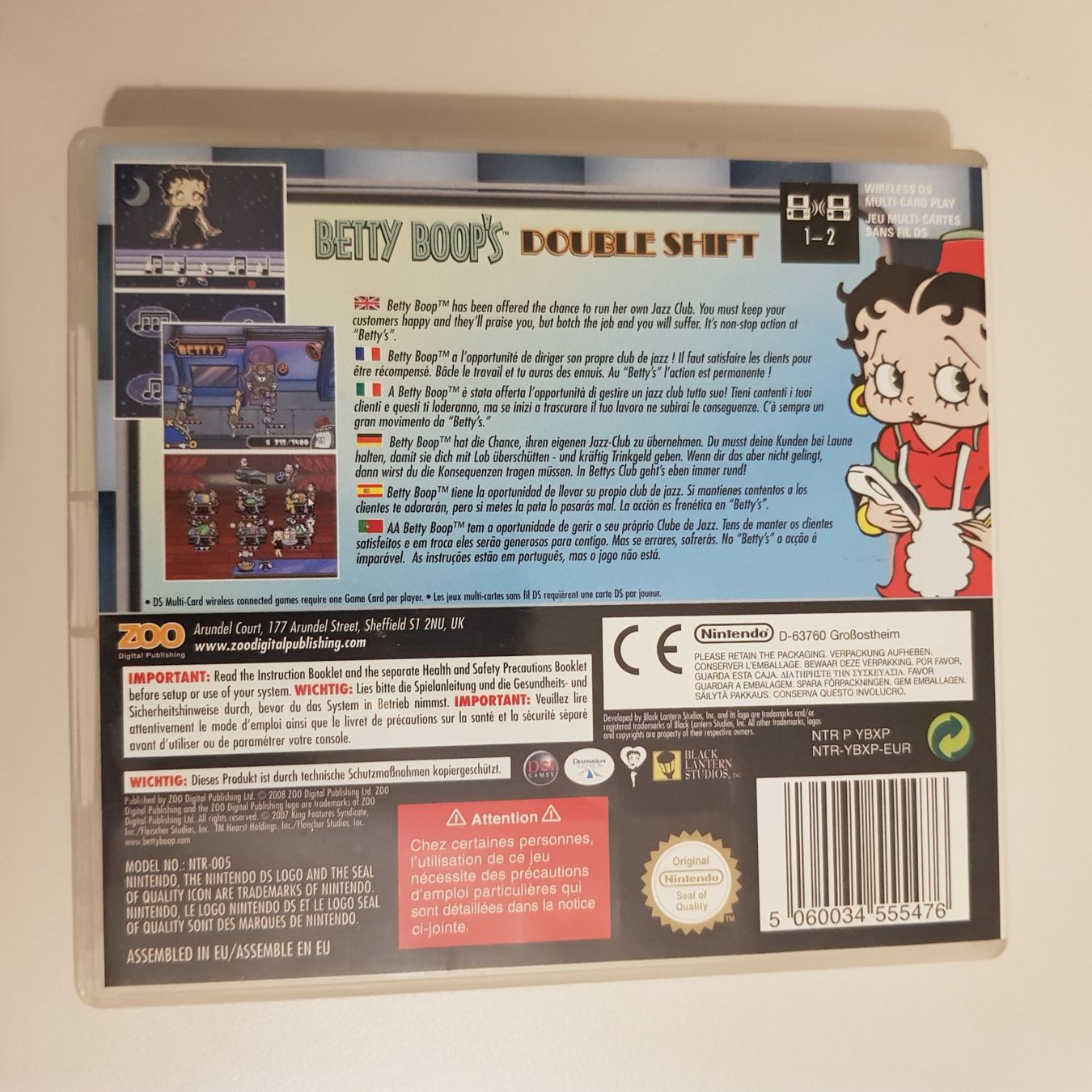 Nintendo Spiele: Betty Boop's Double Shift /DS – Gebraucht aus Münchenstein von 2DGames 1
