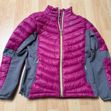 Salomon Daunen Steppjacke Damen pink grau