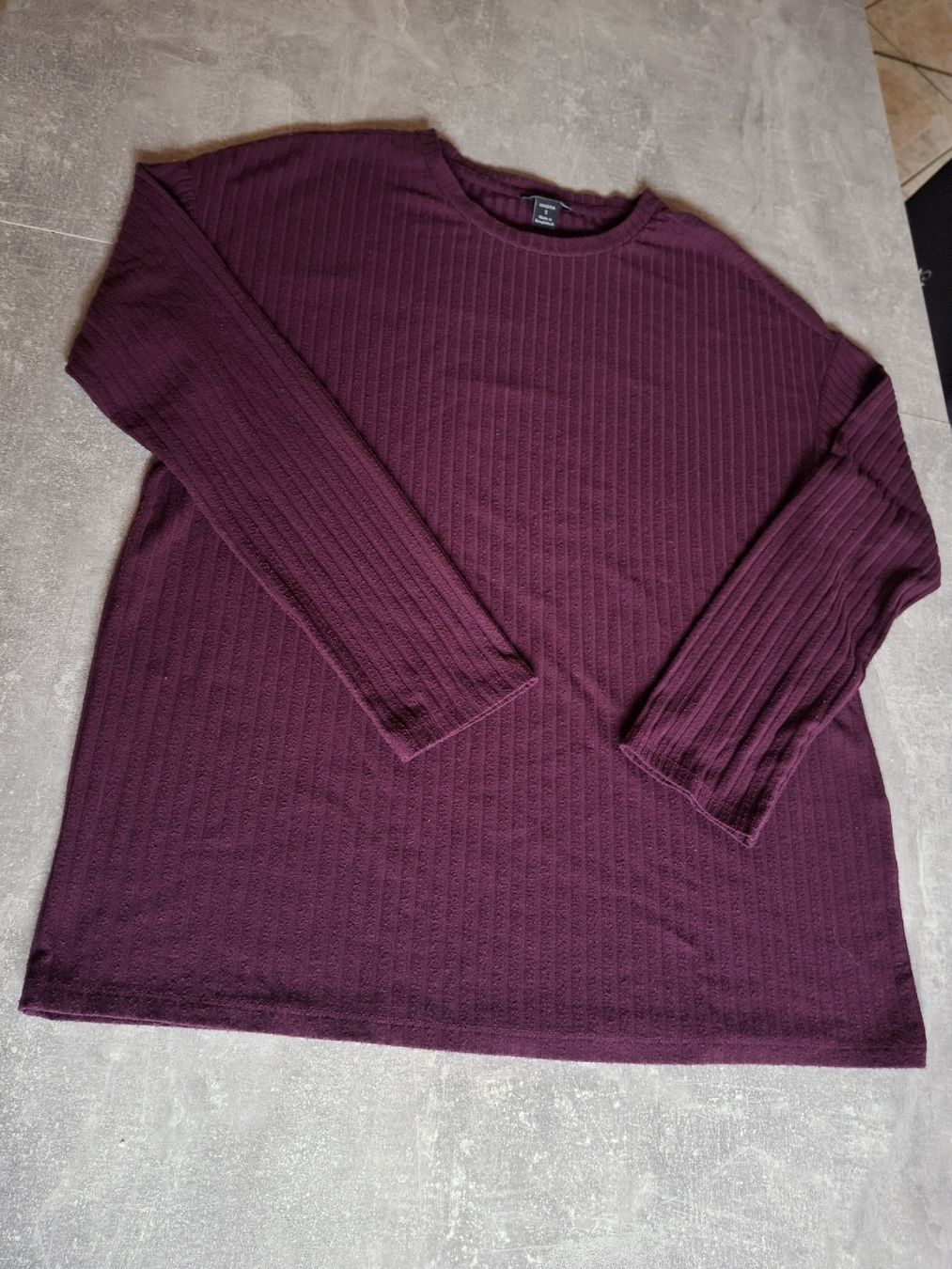 Pullover & Sweatshirts: Pull manches longues côtelé prune Amisu taille S – Gebraucht aus Villiers von san_jn5w