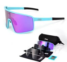 BLIZ Sportbrille Full-Set – Hellblau Opaque & Lila – Inkl. W
