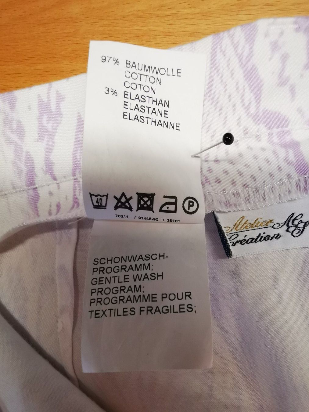 Pantaloni: Damenhose weiss-lila – Nuovo (secondo la descrizione) da Seuzach venduto da NaehdesignMirjam 5
