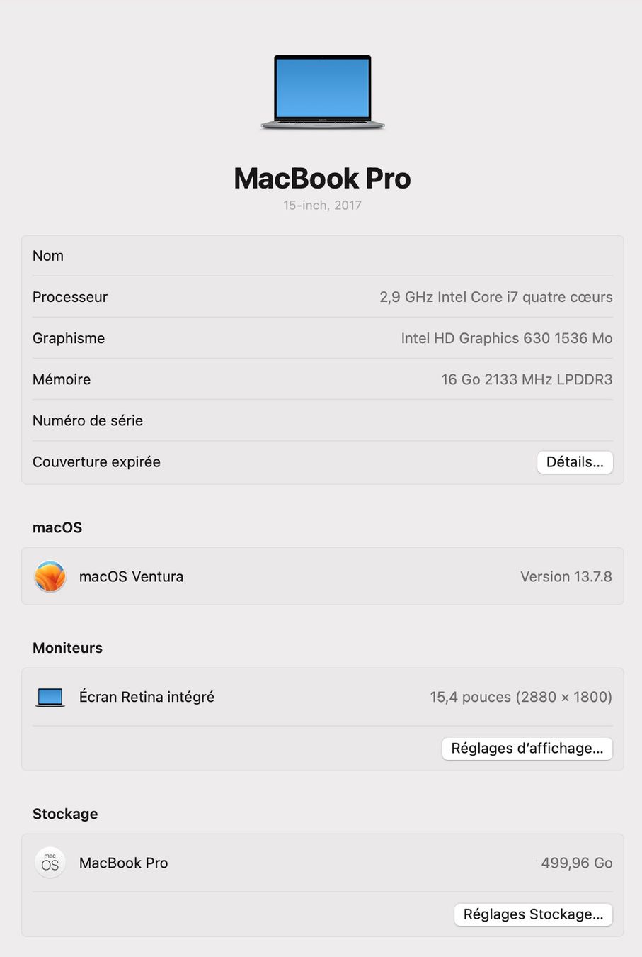 Apple Portables: Apple MacBook Pro 15" 2017 pour étudiant-e – D'occasion à Promasens par Toblerone83 1