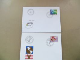 2 Briefe FDC Sondermarken Sport 1994+2000