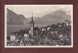 WEGGIS - Teilansicht - Kirche - Pilatus