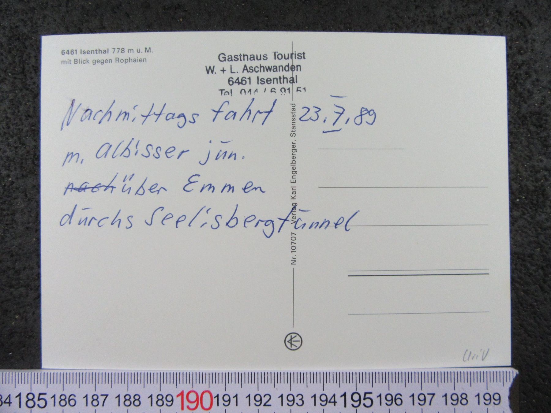 Ansichtskarten: ISENTHAL URI AK 1989 – Gebraucht aus Ettingen von Hausi4711 2