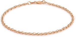 2.1mm Diamantschliff Prinz von Wales Armband 9k am
