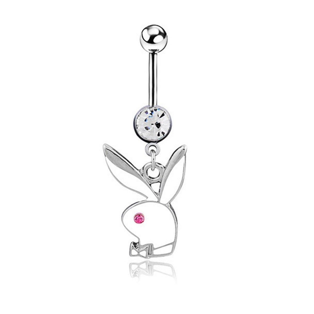 Gioielli per piercing: Bauchnabelpiercing Hase mit Zirkonia, Weiss – Nuovo e nell'imballaggio originale da Weinfelden venduto da salehouse
