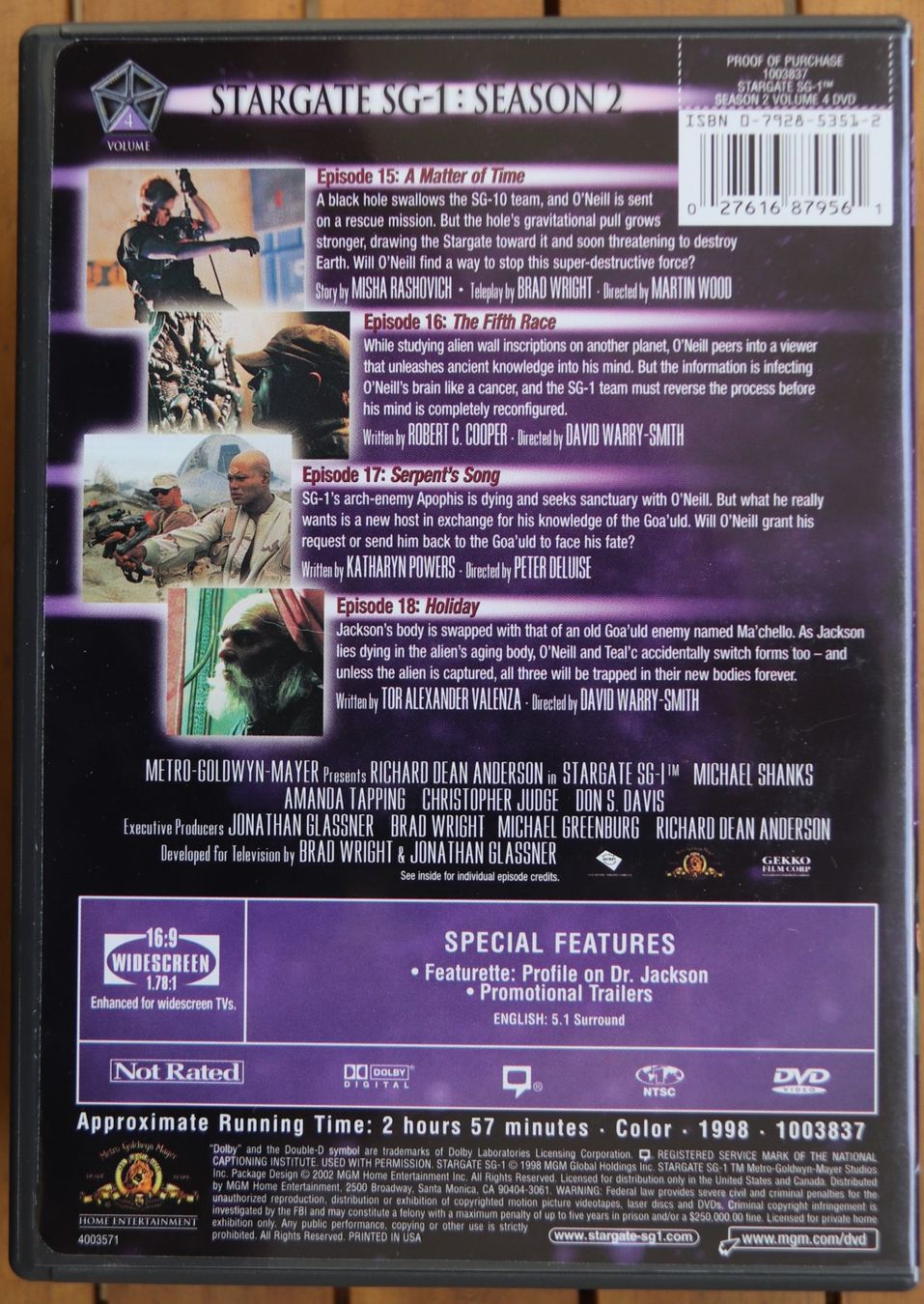 Alle DVDs: Stargate Season 2 – Gebraucht aus Glattfelden von Sirax 7