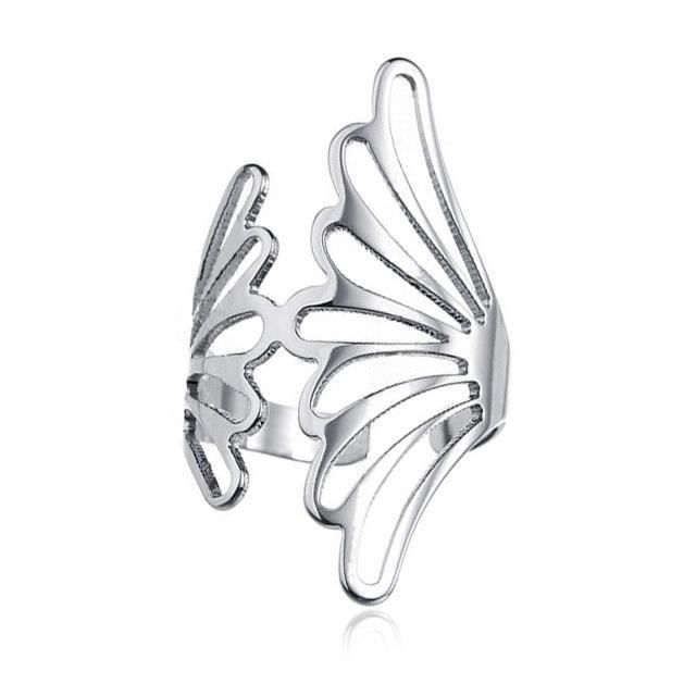 Anelli: Ring Engelsflügel Silber Edelstahl – Nuovo e nell'imballaggio originale da Niederbipp venduto da chrimmskrams