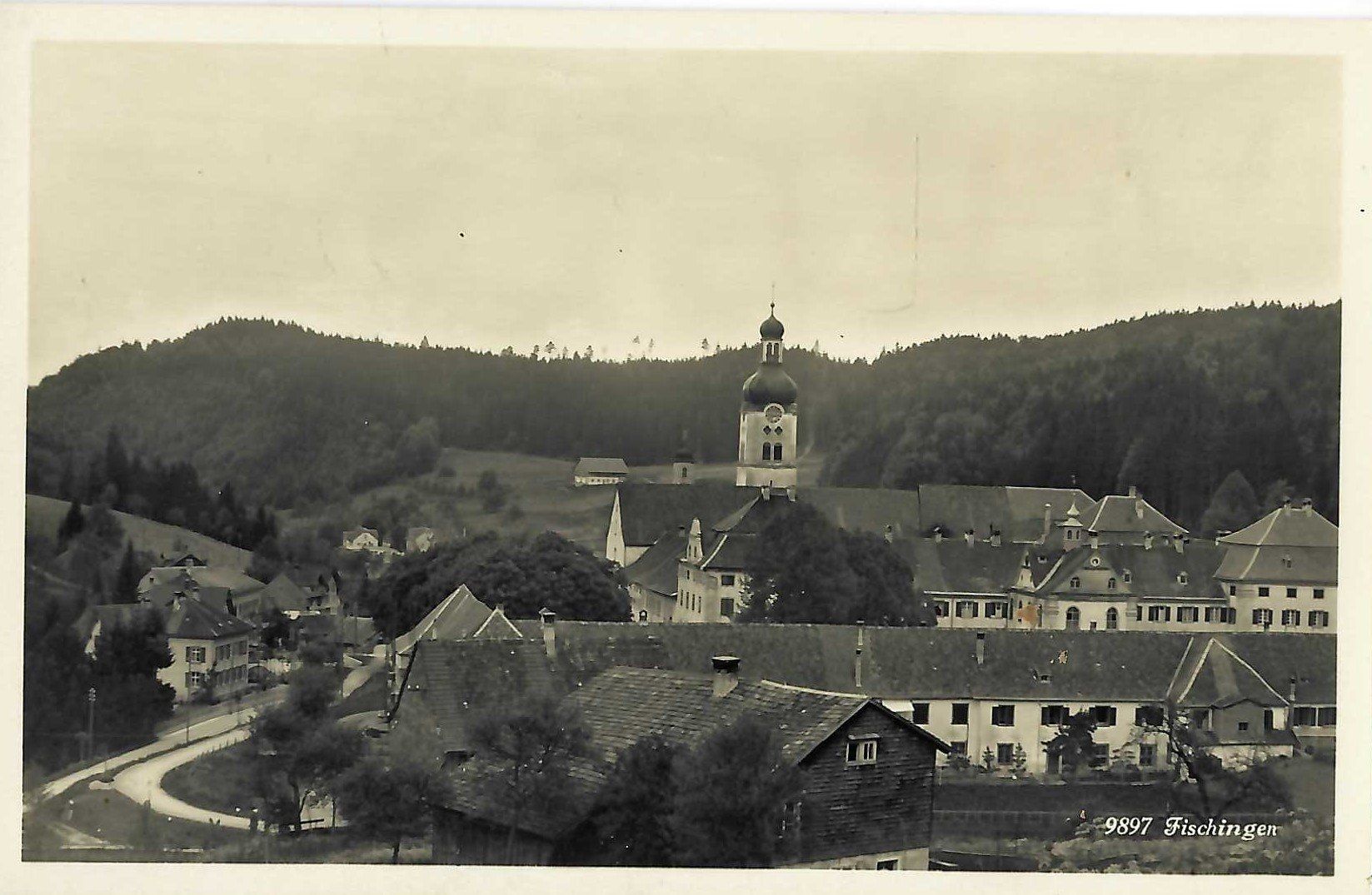 Cartoline postali: Fischingen TG Ortsansicht Nr.9897 , ca.1940 – Usato da Solothurn venduto da Bepposol