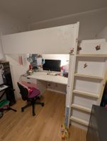 IKEA Hochbett SMÅSTAD mit Schreibtisch gebraucht weiss