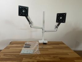 Ergotron LX Monitor-Tischhalterung weiss für 2 Bildschirme