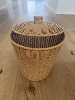 Eleganter Aufbewahrungskorb mit Deckel – Rattan-Optik
