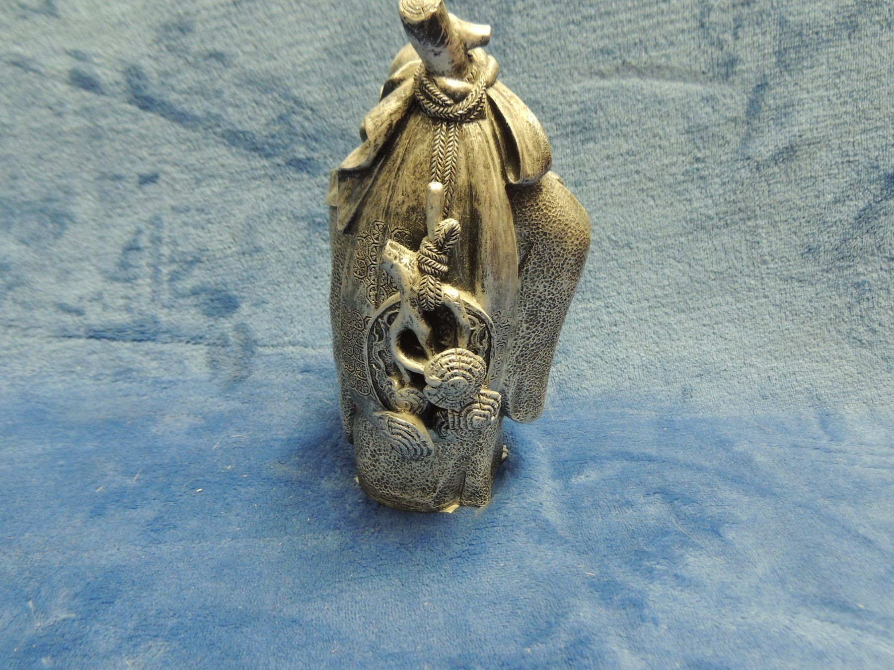 Figuren: Lächelnder Buddha mit Wanderstab 20 cm hoch – Gebraucht aus Mollis von Hg 1
