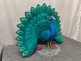 3D-Druck Kunstwerk: Pfau XXL 92h Druckzeit  Airbrush