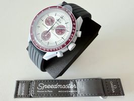 OMEGA x SWATCH Mission to Pluto "Grey Lines" + cord bracelet