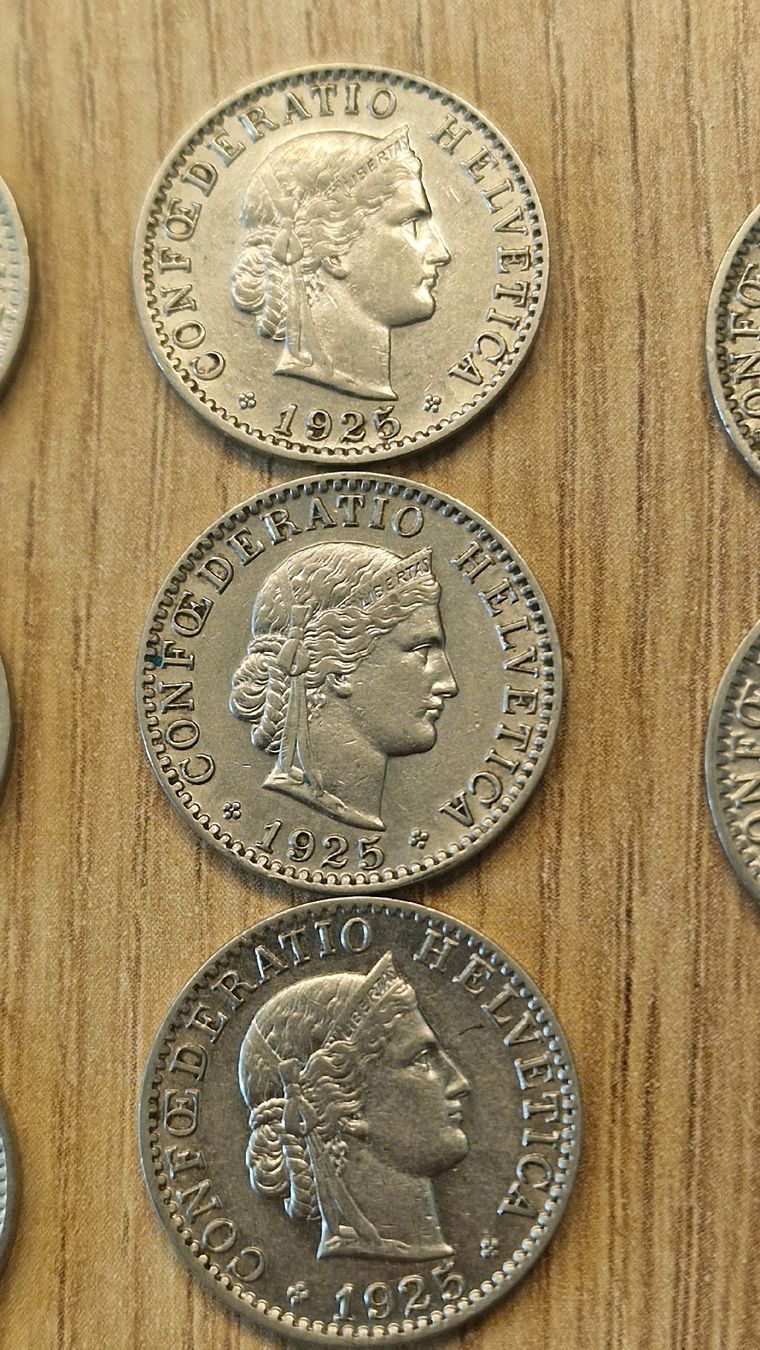 Tutti le monete: Lot 20 Rappen 1912-1945 – Usato da Chur venduto da Mckaktus 4