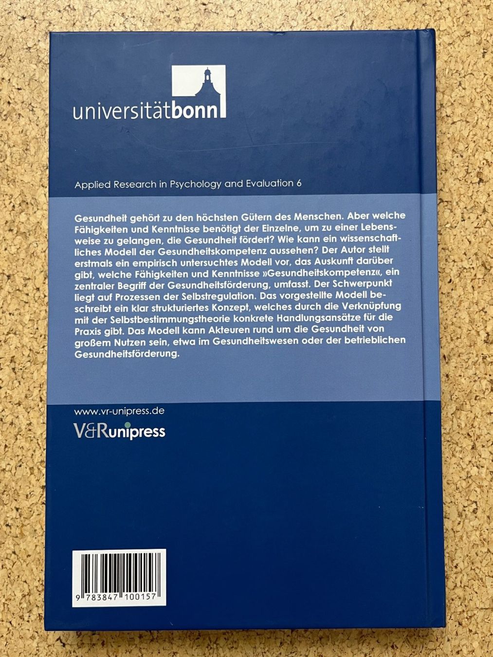 Livres: Buch "Gesundheitskompetenz und Selbstregulation", N. Lenartz – D'occasion à Grosswangen par Vita500 1