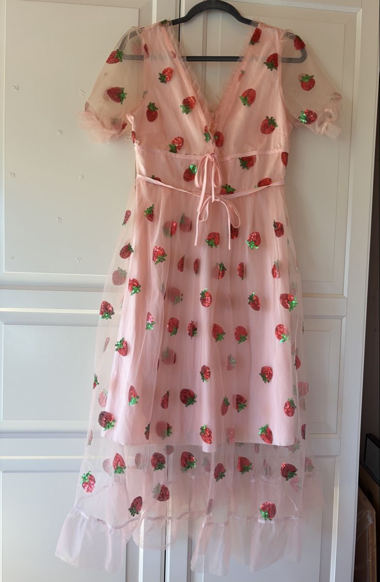 Vestiti: Strawberry Mesh Midi Dress – Usato da St.Josefen venduto da lop_lh8d 1