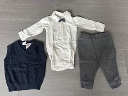 Festliches Baby-Set, Gr. 62, Body, Weste & Hose, Top Zust...