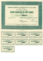 Action ancienne CGN 1946 N° 8861– 100 Francs au Porteur