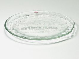 STUDIOLASI FINLAND Glas Platte – 19 cm, Relief, Vintage