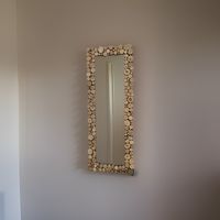 Spiegel Holz Holzscheiben Holzrahmen