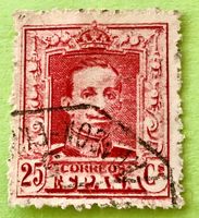 Briefmarken aus Spanien 1922 Koning Alfons XIII gestempelt