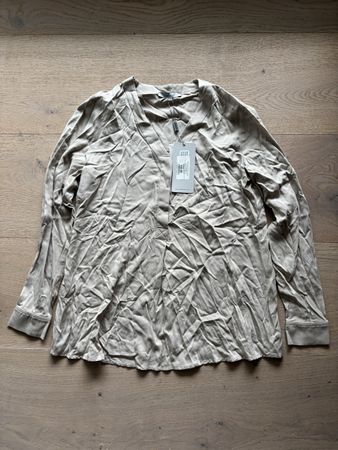 SLACKS&CO Silky Tunic Top, Size S - NWT - Spring Style!