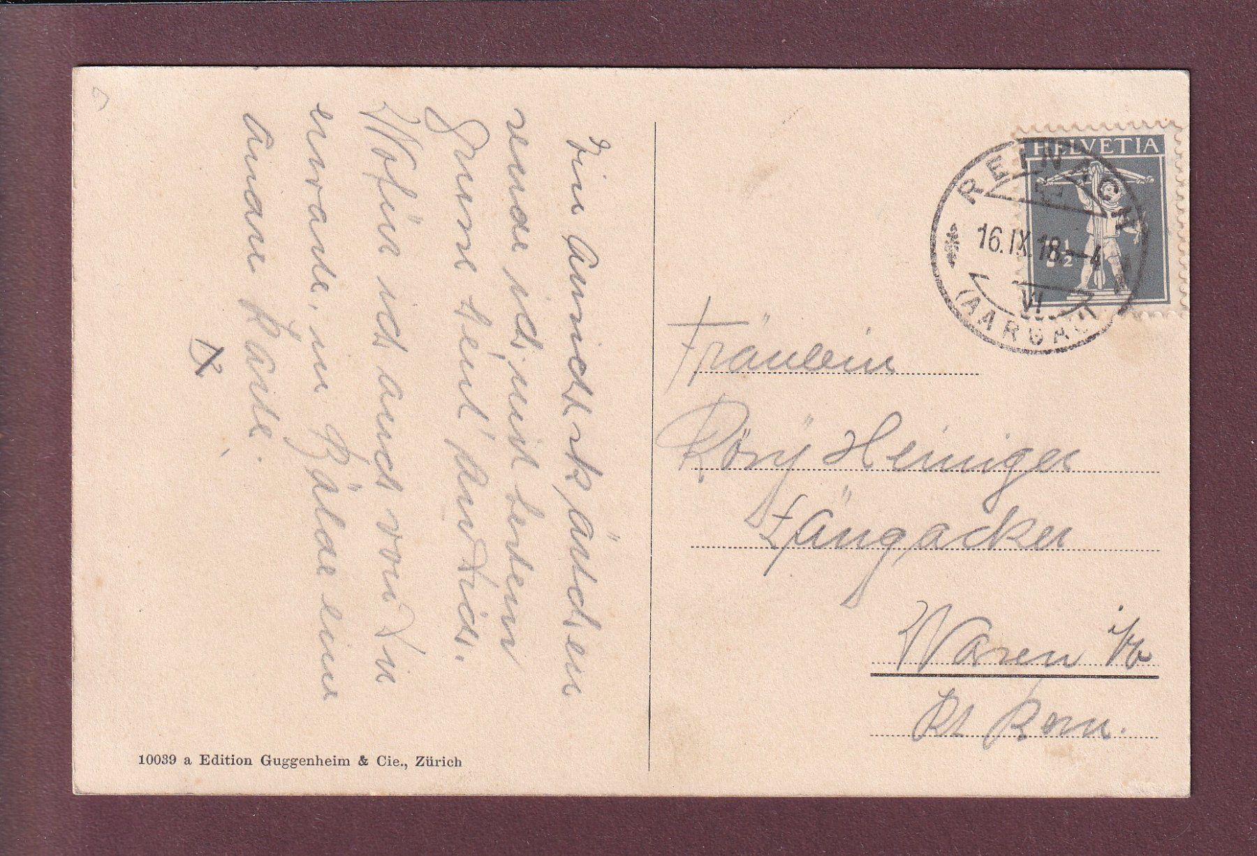 Cartoline postali: ZETZWIL - Unterdorf - 1918 – Usato da Pully venduto da nicecards 1