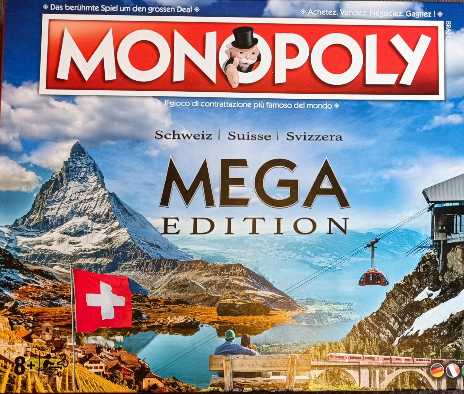 Hasbro Giochi: Monopoly Schweiz MEGA Edition Brettspiel – Usato da Arbon venduto da Gatto81