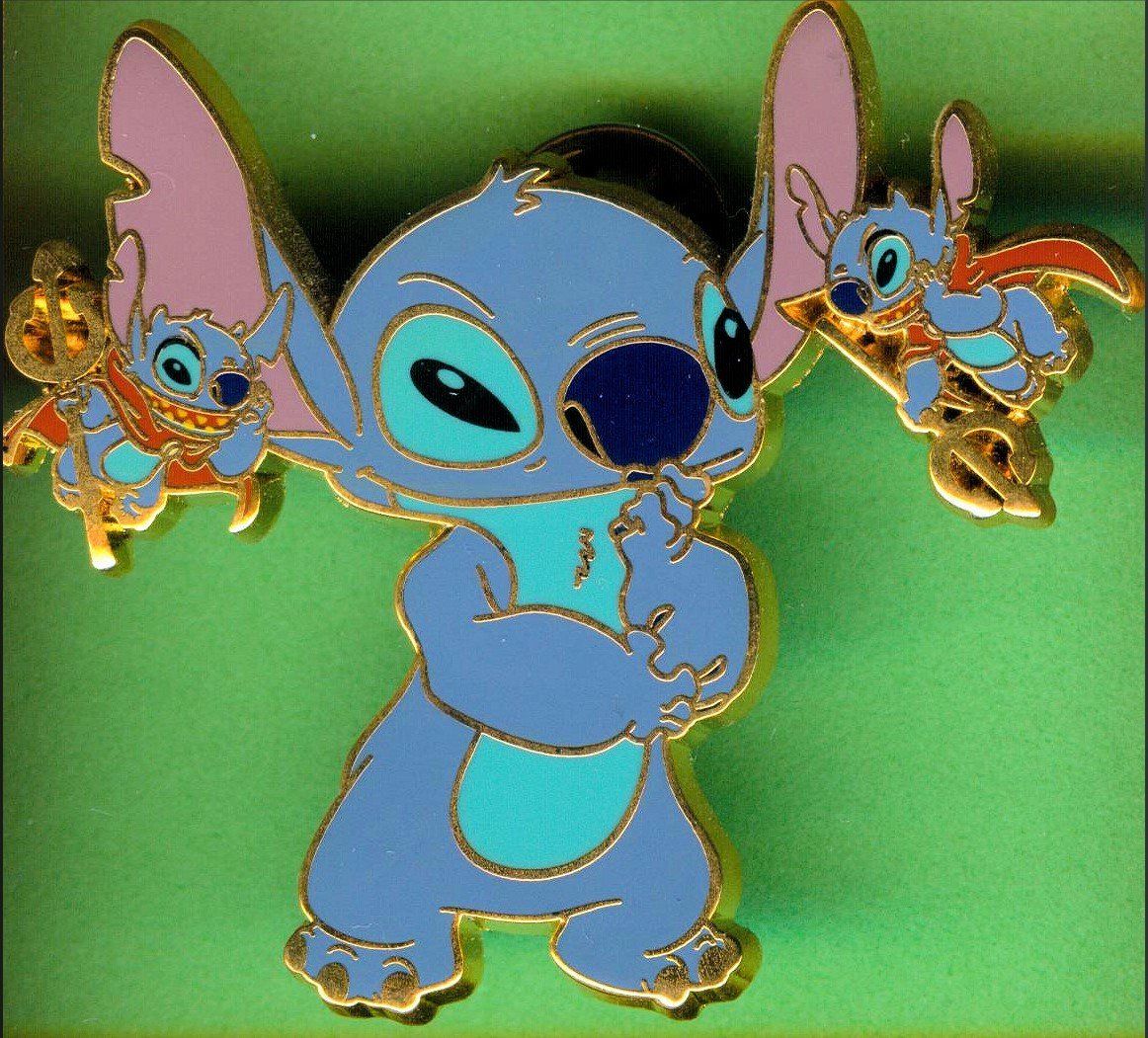 Disney Placchette & Badge: Disney   STITCH  Teufel & Engel – Usato da Winterthur venduto da Sammleroase