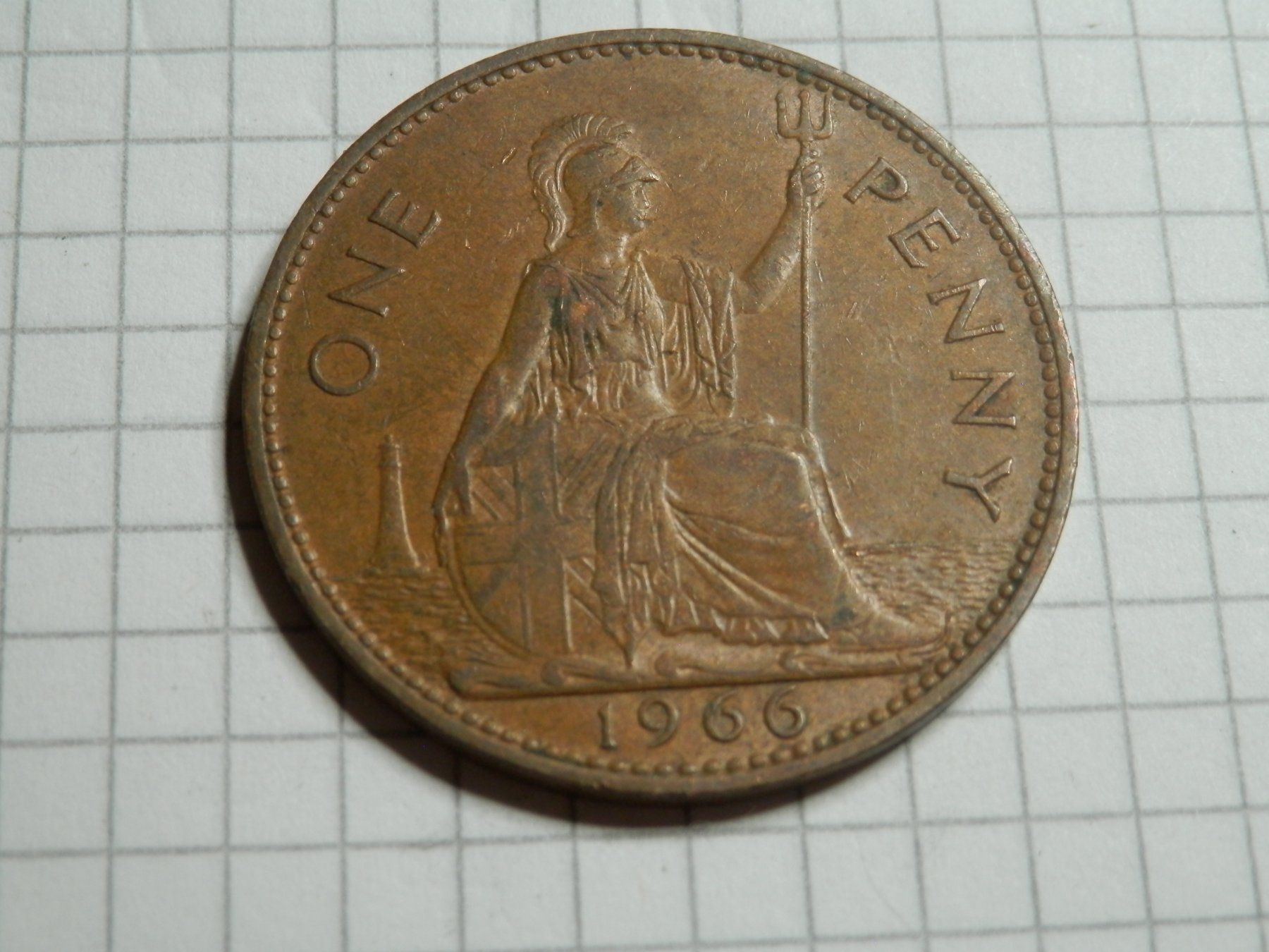 Alle Münzen: Großbritannien 1 Penny, 1966 – Gebraucht aus Weiach von weiach81