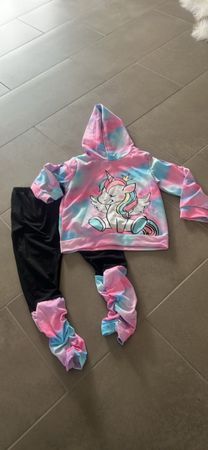 Einhorn-Set Gr. 120, Hoodie und Leggings