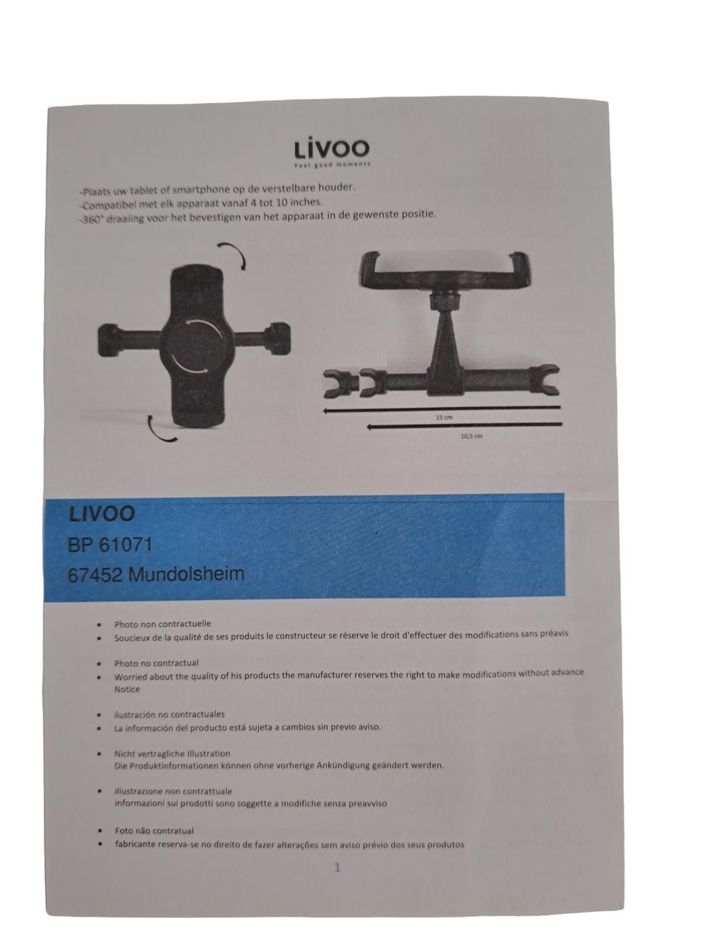 Support: LIVOO Tablet Halter – Neuf (Voir description) à Männedorf par Restwert_Maennedorf 6