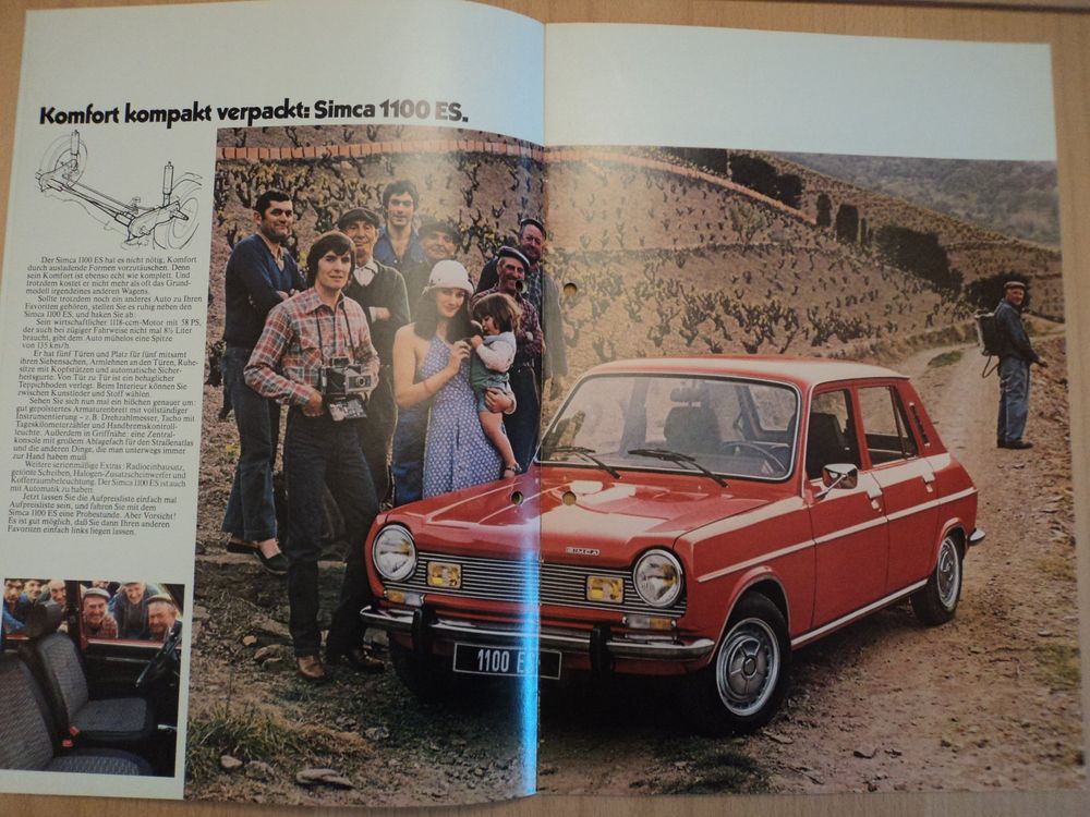 Prospekt Simca 1100 von 1977 mit 1100 TI und Turisme (Gebraucht) in ...