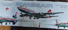Swissair Poster Flugzeugpark Geschichte gebraucht