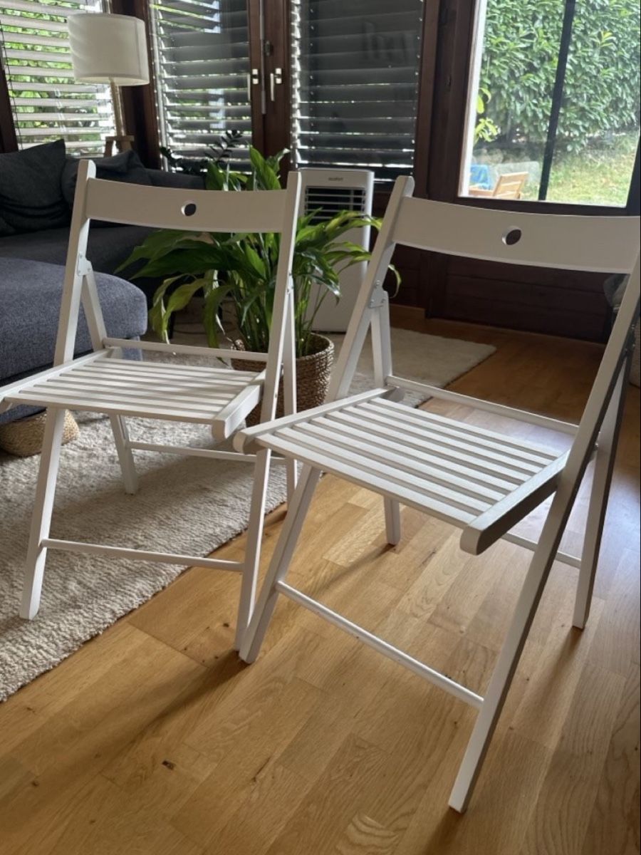 Ikea Stühle: Klappstühle Holz weiss 2er Set – Neu (gemäss Beschreibung) aus Volketswil von julena2910 2
